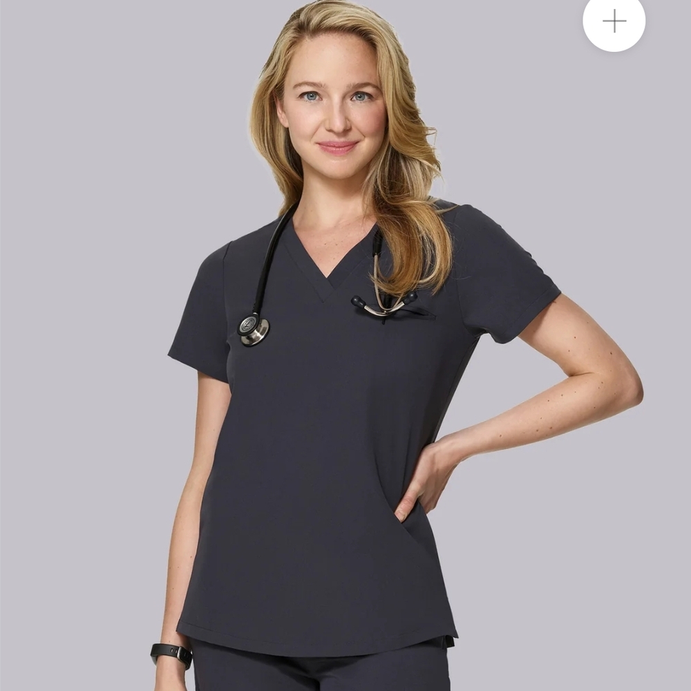 Womens Medical Scrubs Color Pewter.